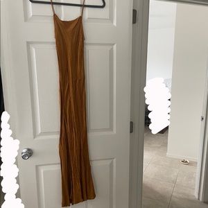 Motel rocks long slip dress with slit